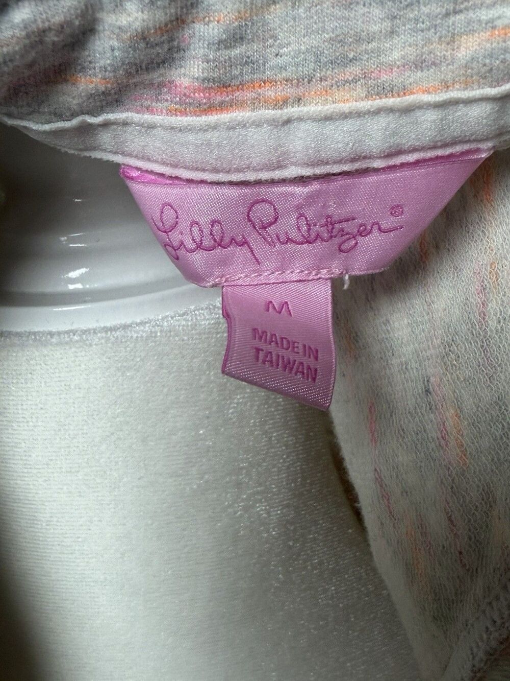Lilly Pulitzer  Sunny State of Mind Half Zip Pullover Sweatshirt Women’s M Gray - Picture 6 of 13